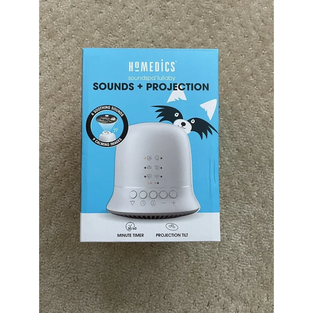 HOMEDICS (NEW)Sound Spa Lullaby Sound + Projection Baby 6 Sounds Timer Machine